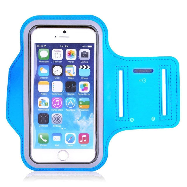 Water Resistant Gym Sports Fitness Holder Cover for iPhone X 8 7 6 For Galaxy S9 Plus Note 8 Running Armband Hiking Phone Case