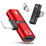 2 In 1 Dual Ports Headphone Adapter Phone Case for IPhone X XR XS Max 7 8 Plus 7Plus 8Plus Charger Audio Alloy Cover Accessories
